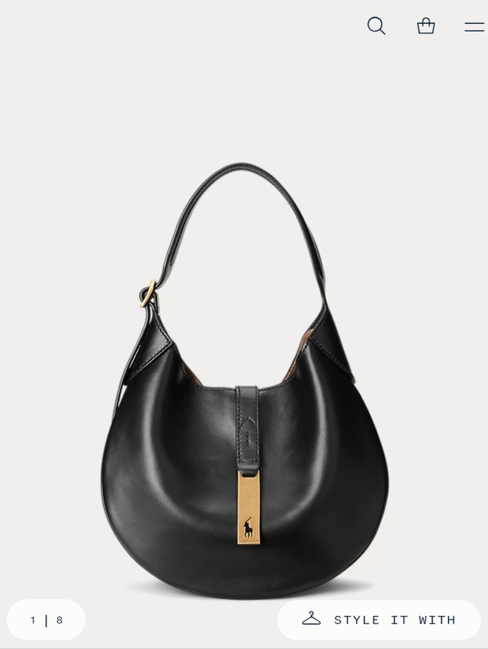 Polo Ralph Lauren ID Calfskin Small Shoulder Bag
